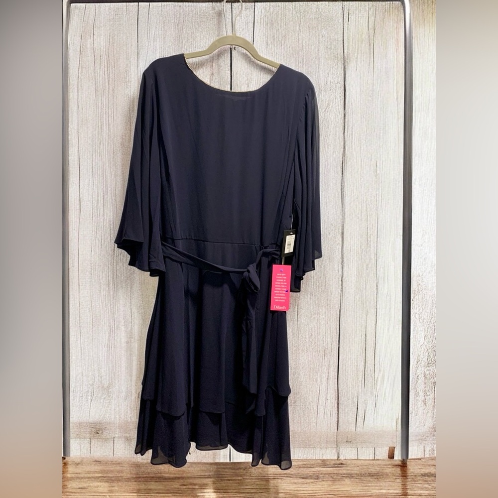 Marina Navy Blue Chiffon Dress